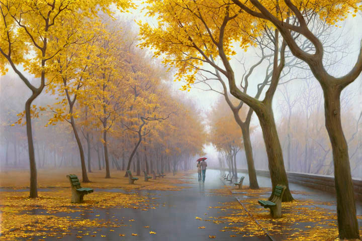 October Stroll painting - Alexei Butirskiy October Stroll art painting